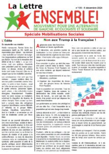 La lettre d’Ensemble! Du 5 Décembre 2024